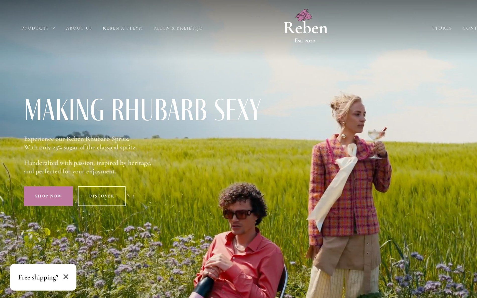 Screenshot van de website byreben.com
